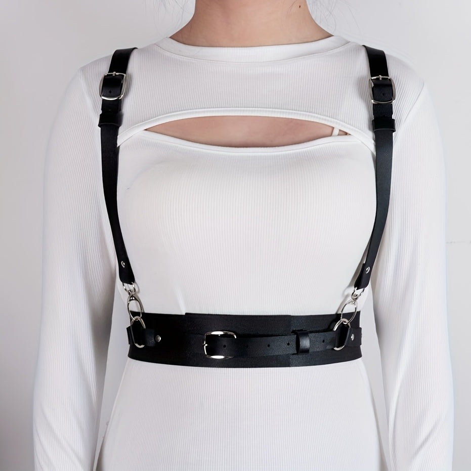 PU Leather Harness Belt for Women and Girls