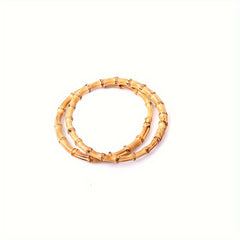 1pc Bamboo Handle Diy Bag Material Wooden Bamboo Ring Bamboo Bag Handle