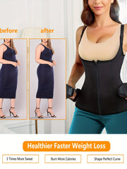 Zipper Shaping Tank Top Waist Trainer Tummy Control Slimmer