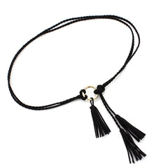 Braided Waist Rope Dress Skirt Decorative Thin Belt Female Knot Belt