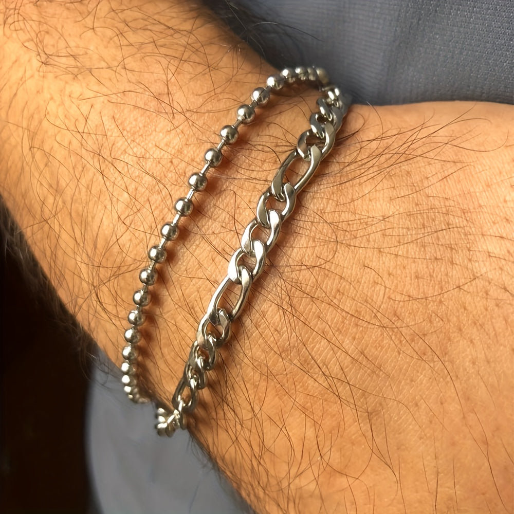 2pcs Bracelet Christmas For Man Dad Vintage Bracelet