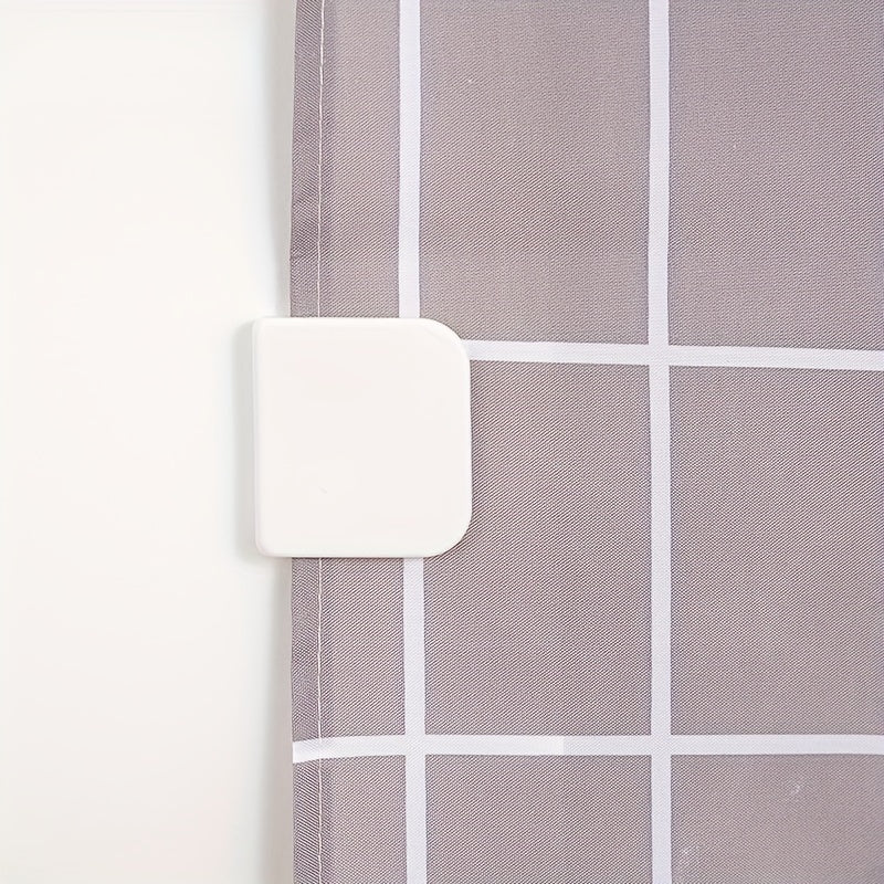 2pcs Adhesive Shower Curtain Clips, Prevent Splashing, Secure Curtains