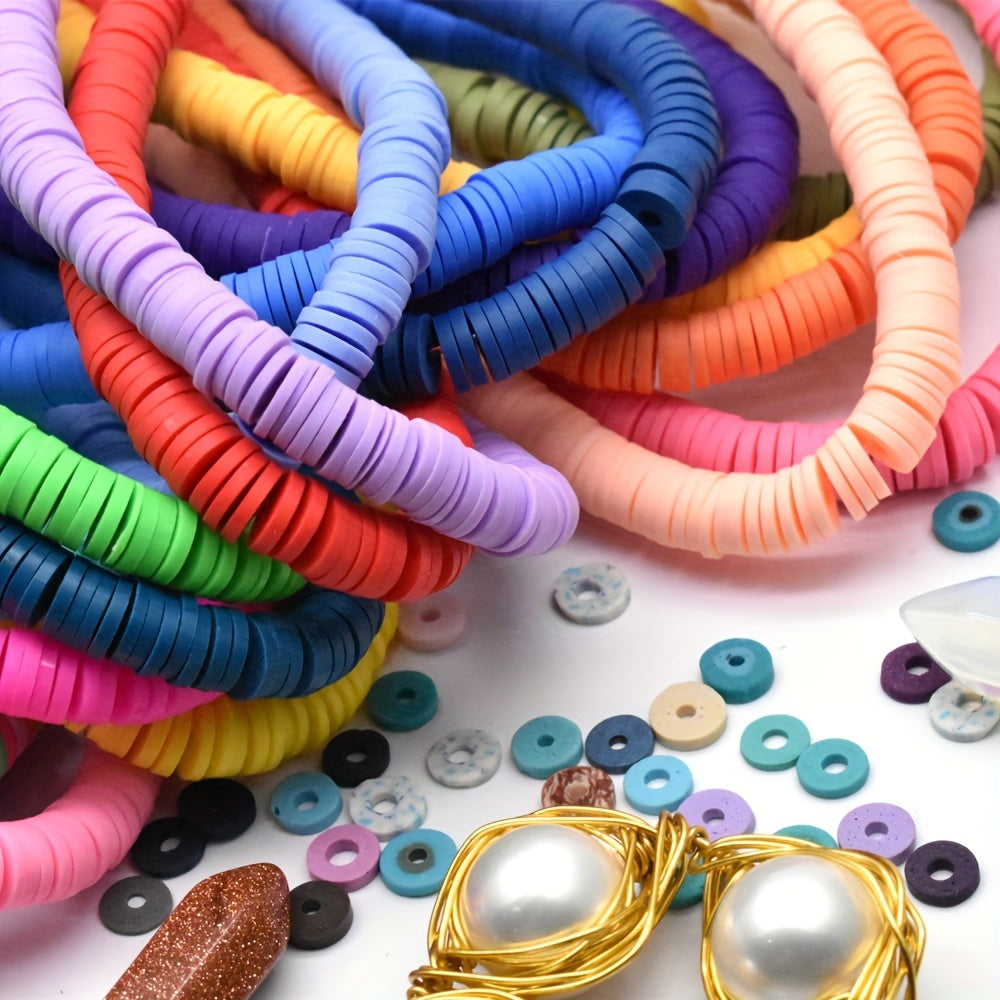 6mm Polymer Clay Rubber Spacer Beads for Jewelry Making
