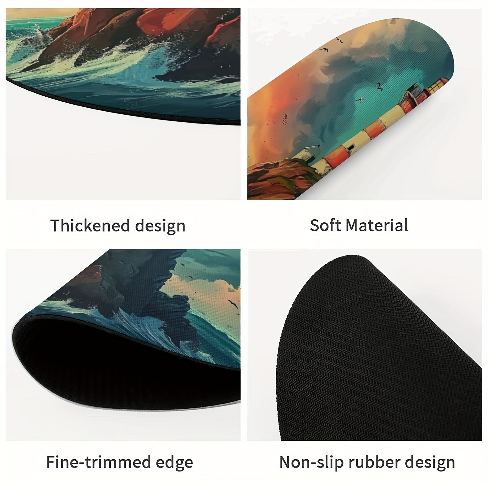 Holiday Round Mouse Pad Non-slip Rubber Base