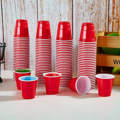 50pcs Disposable Mini Beer Pongs 2oz Shot Cups Drinking Cups Tableware Supplies