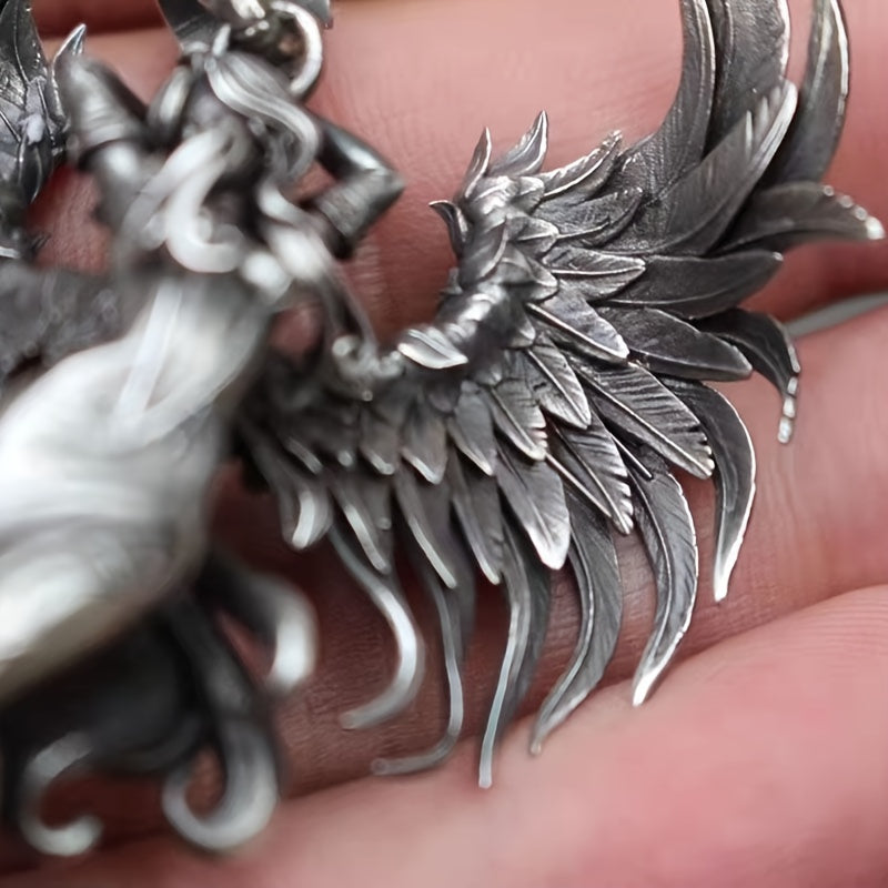 Men's Retro Angel Wings Pendant Necklace