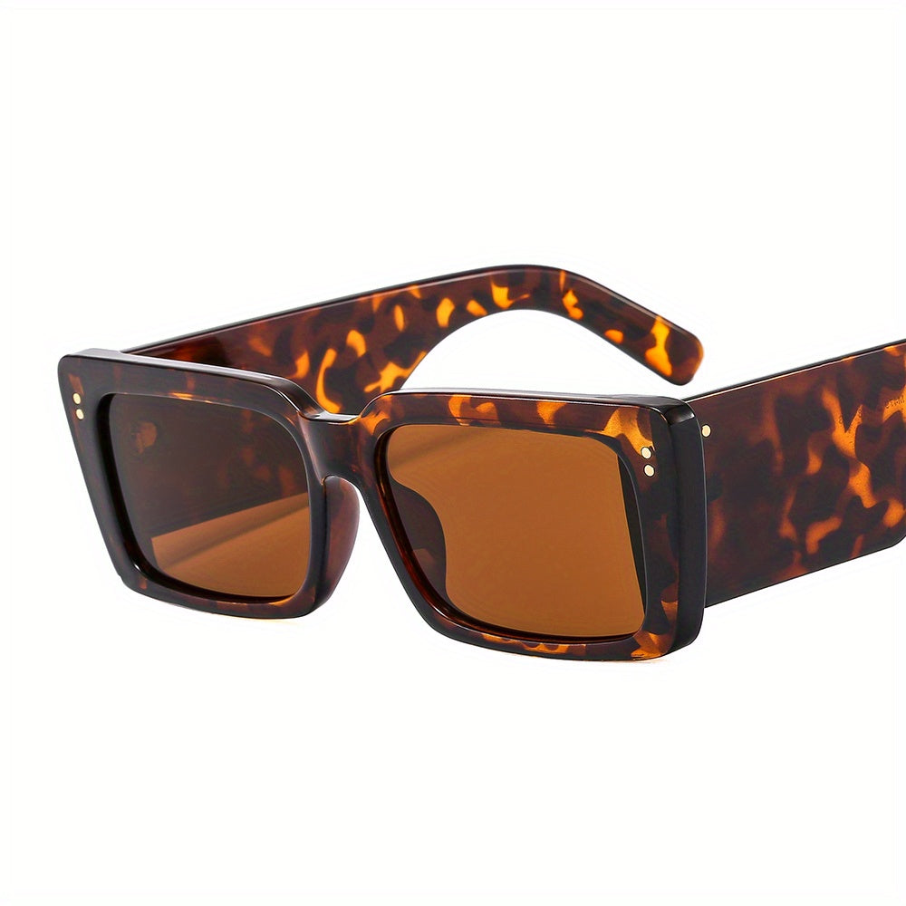 Thick Frame Square Sunglasses for Men Women PC Glasses