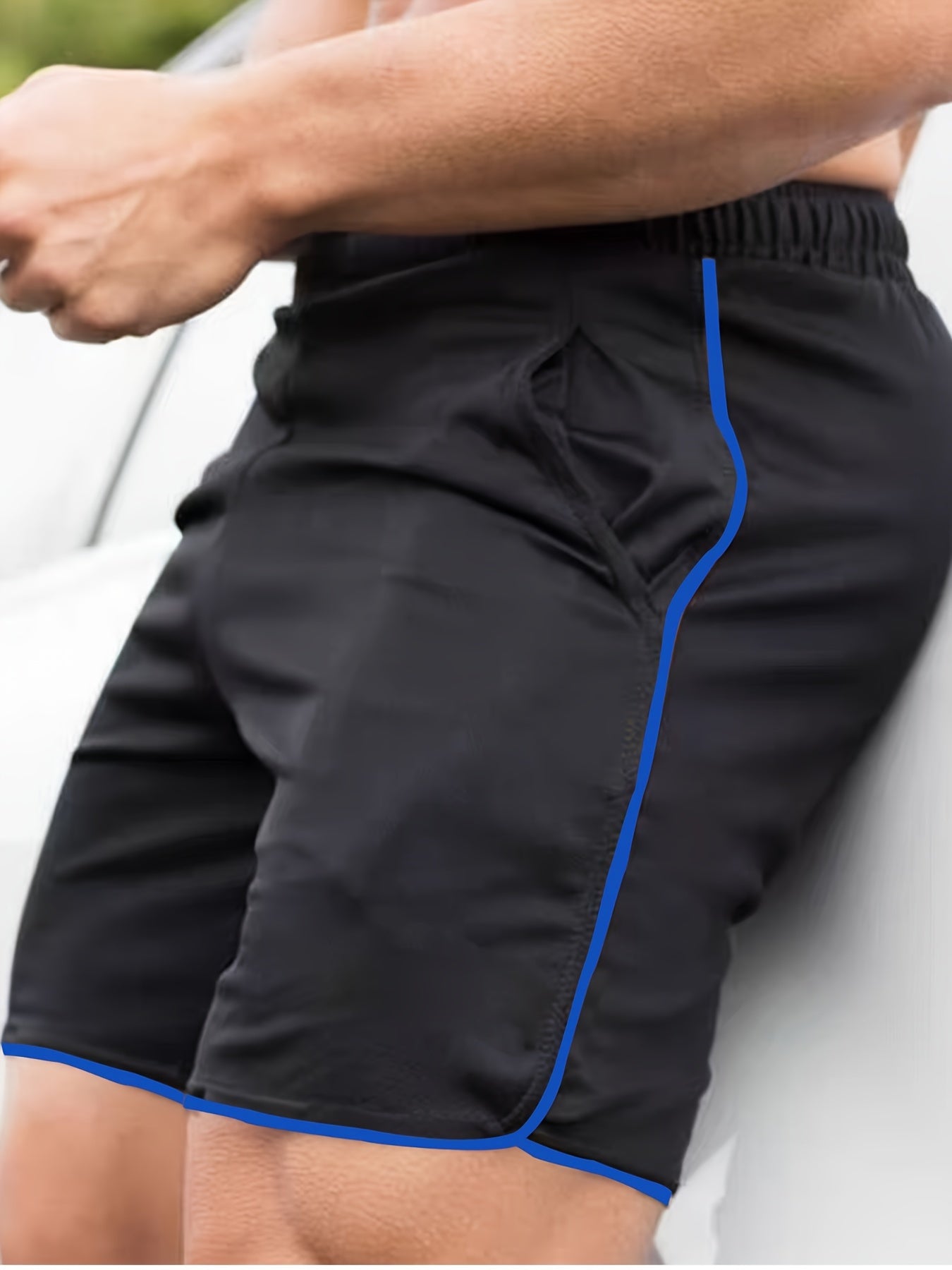 Men's Quick Dry Casual Shorts Stretch Waist Gym Workout Summer Drawstring