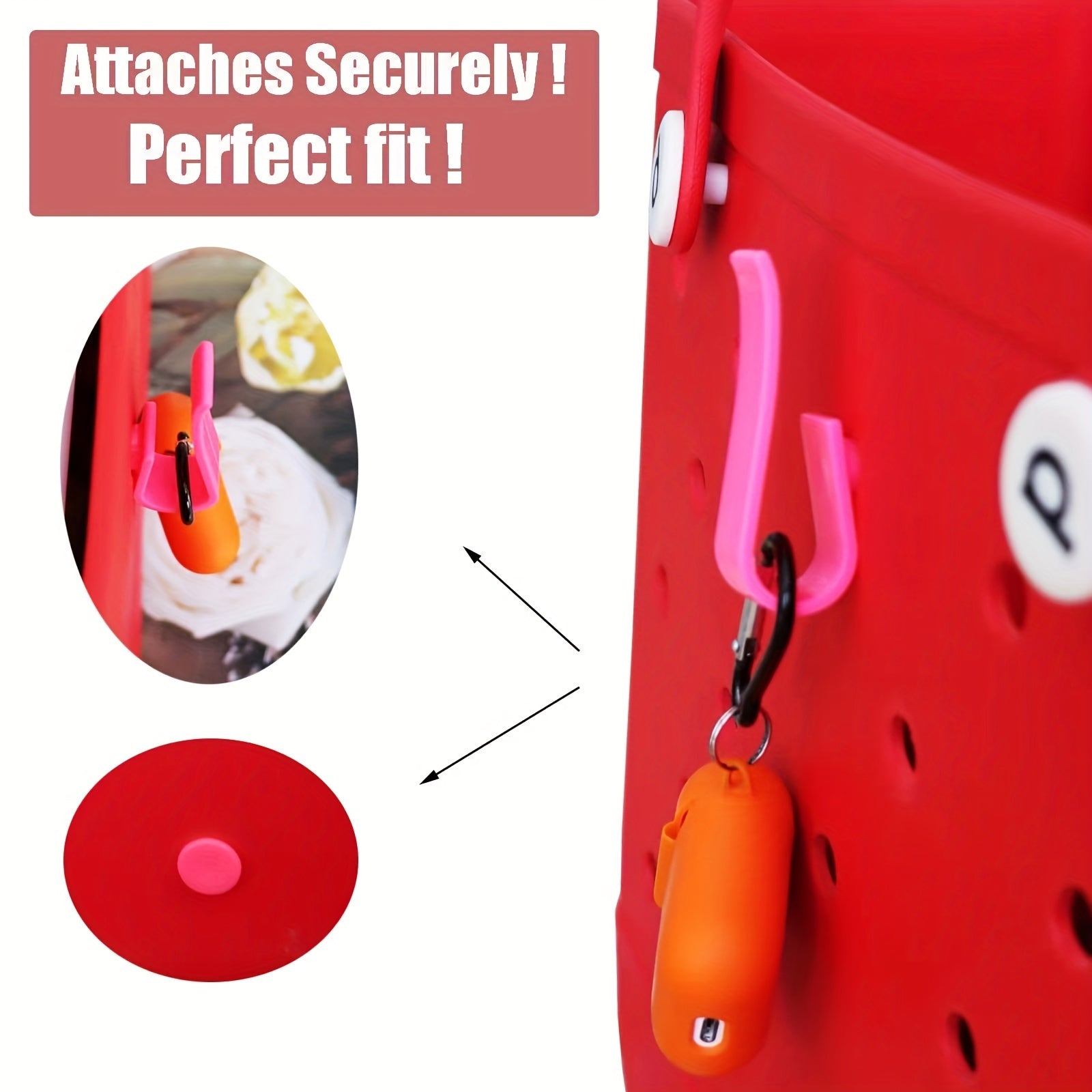 Portable Bogg Bag Hook Beach Bag Accessory Cup Key Holder