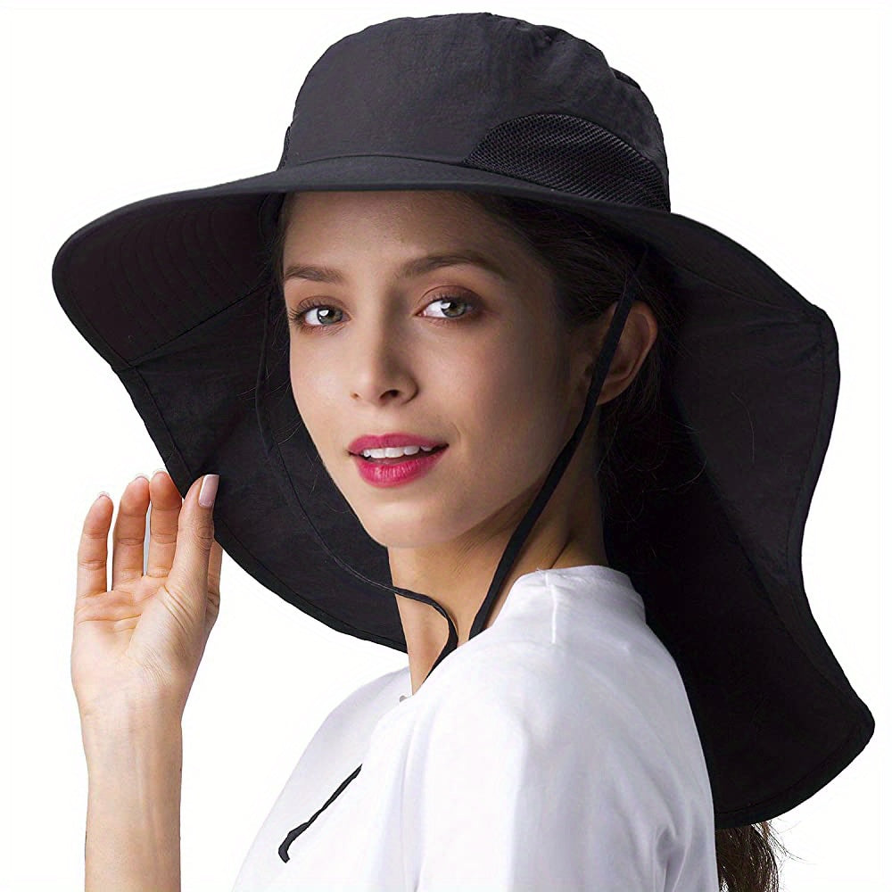 Mesh Breathable Hiking Fishing Bucket Hat with Neck Flap