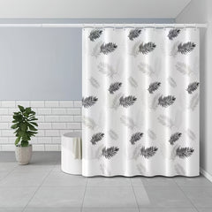 Feather Pattern Shower Curtain, Waterproof, Rust Resistant Grommets