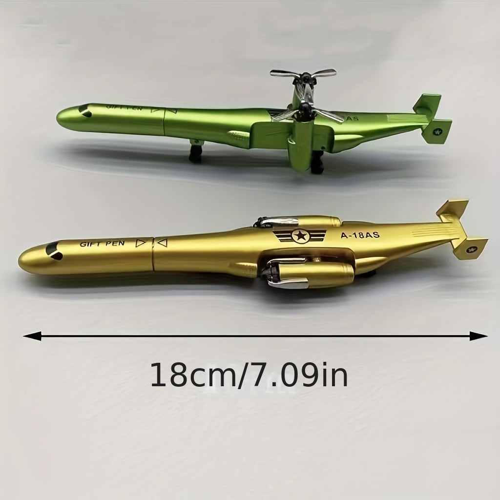 Creative Helicopter Foldable Mini Airplane Model Toy Pen