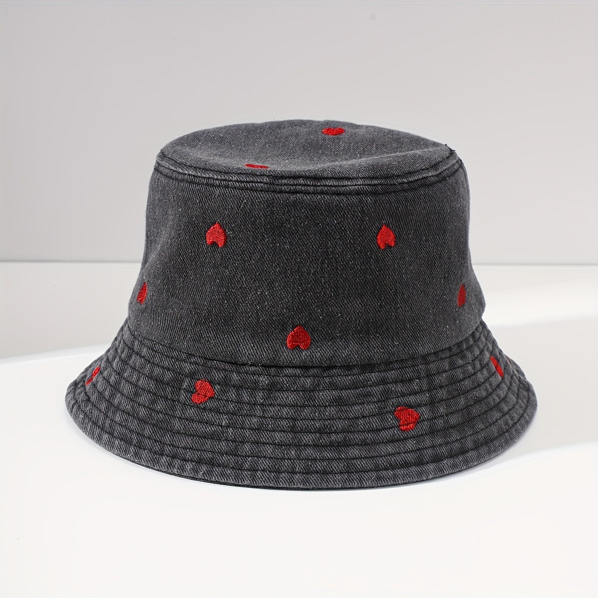 Men's Love Embroidery Sun Hat Fisherman Hat