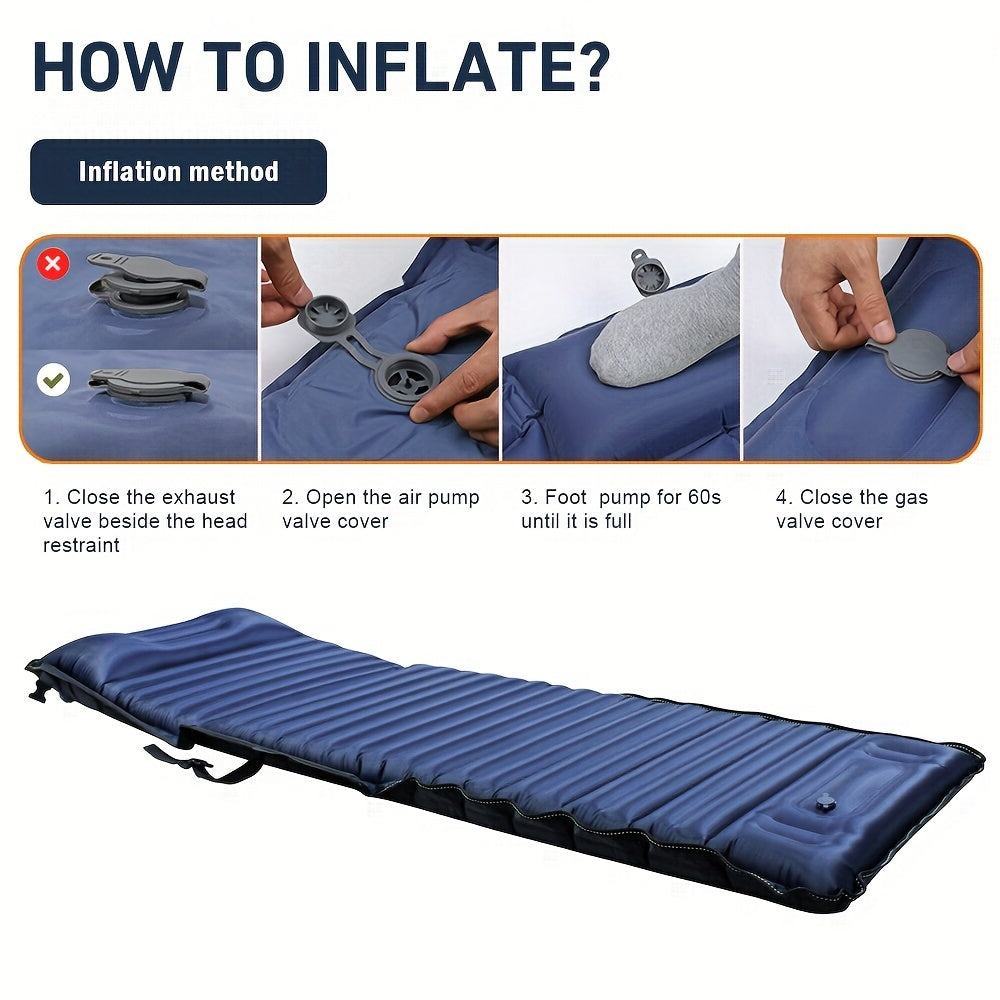 2-in-1 Folding Sleeping Pad with Backrest & Pillow for Camping