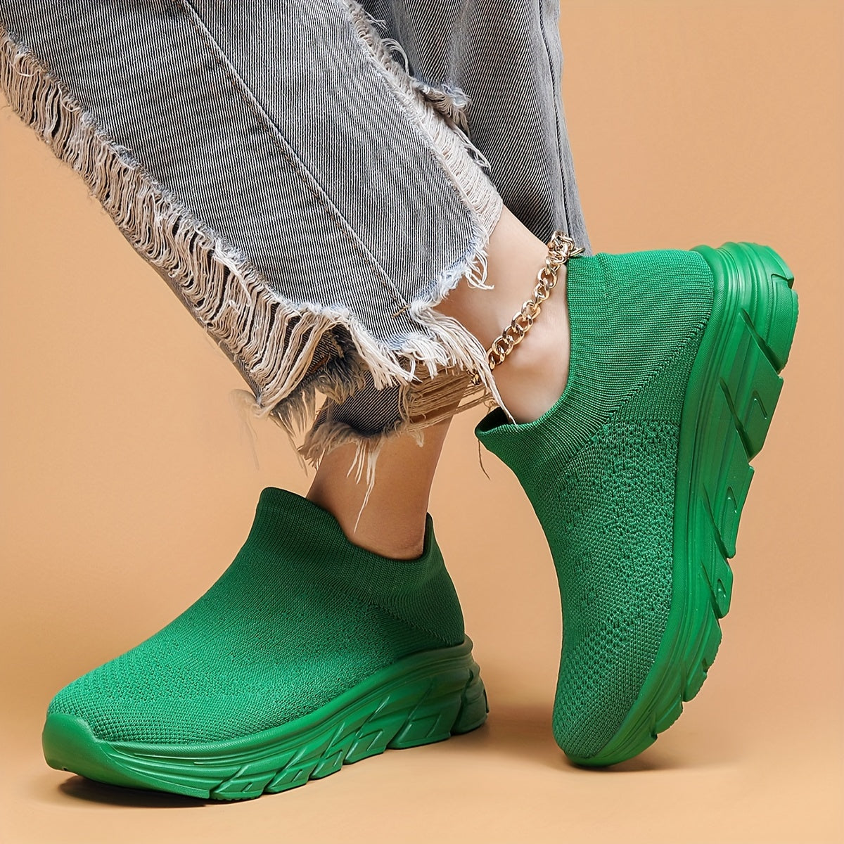 Breathable Mesh Flying Woven Casual Shoes Soft Comfortable Running Sneakers