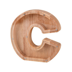 Wooden Letter C Piggy Bank