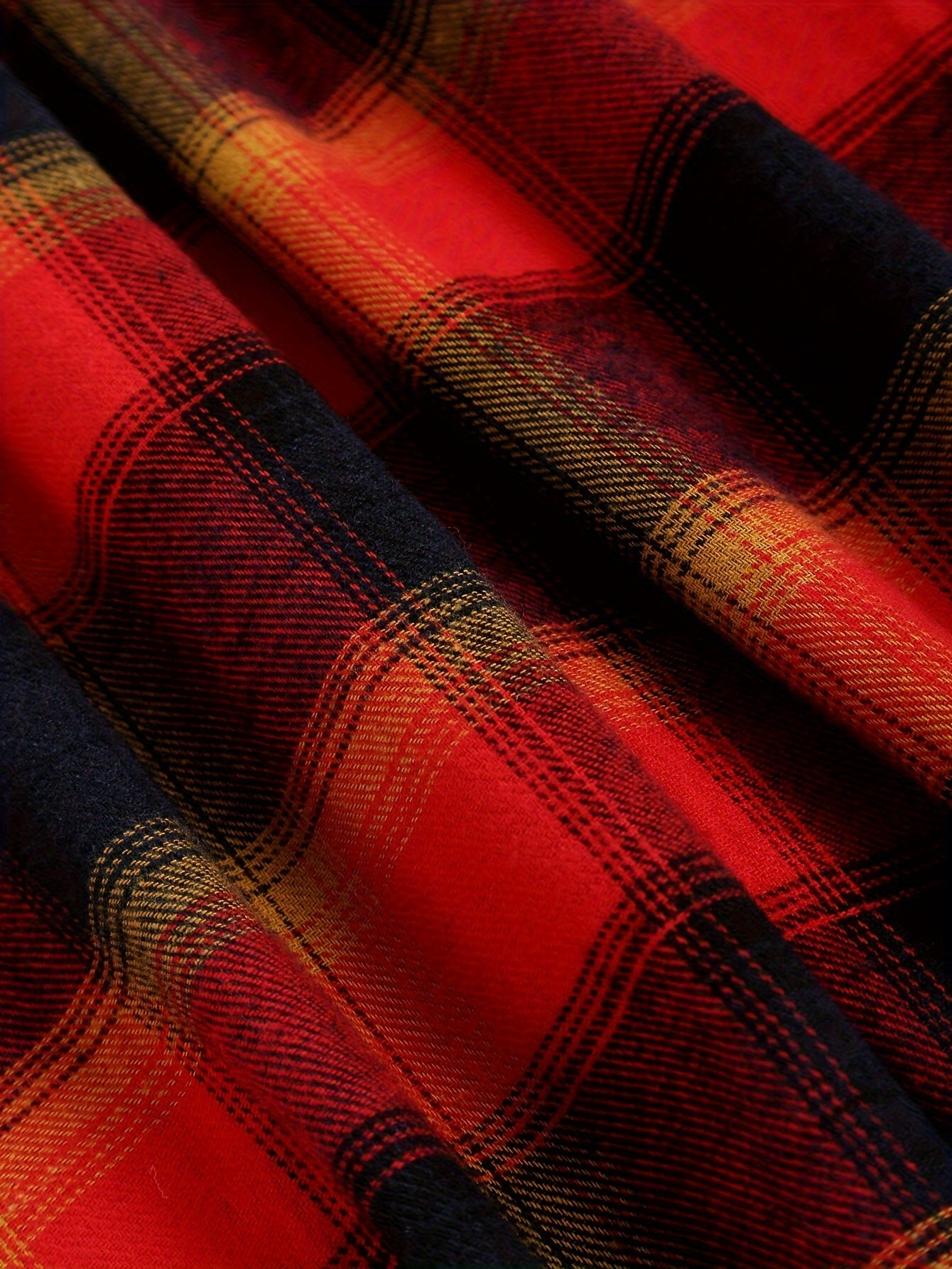  Plaid Long Sleeve Longline Shirt