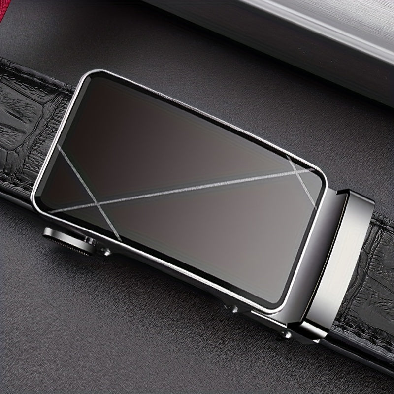 Men's Automatic Buckle Business Belt for Business Husbands