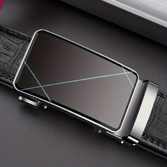 Men's Automatic Buckle Business Belt for Business Husbands