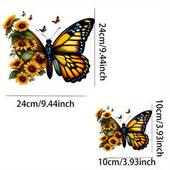 2pcs Butterfly Shape Heat Transfer Stickers For T shirt Jeans