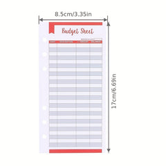 A6 Expense Tracker Paper 6 Loops Money Tracker Cash Envelope Binder Insert