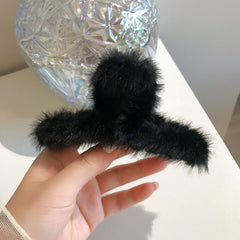 Fluffy Plush Hair Claw Clips Strong Hold Hairpins Winter Hair Accessories