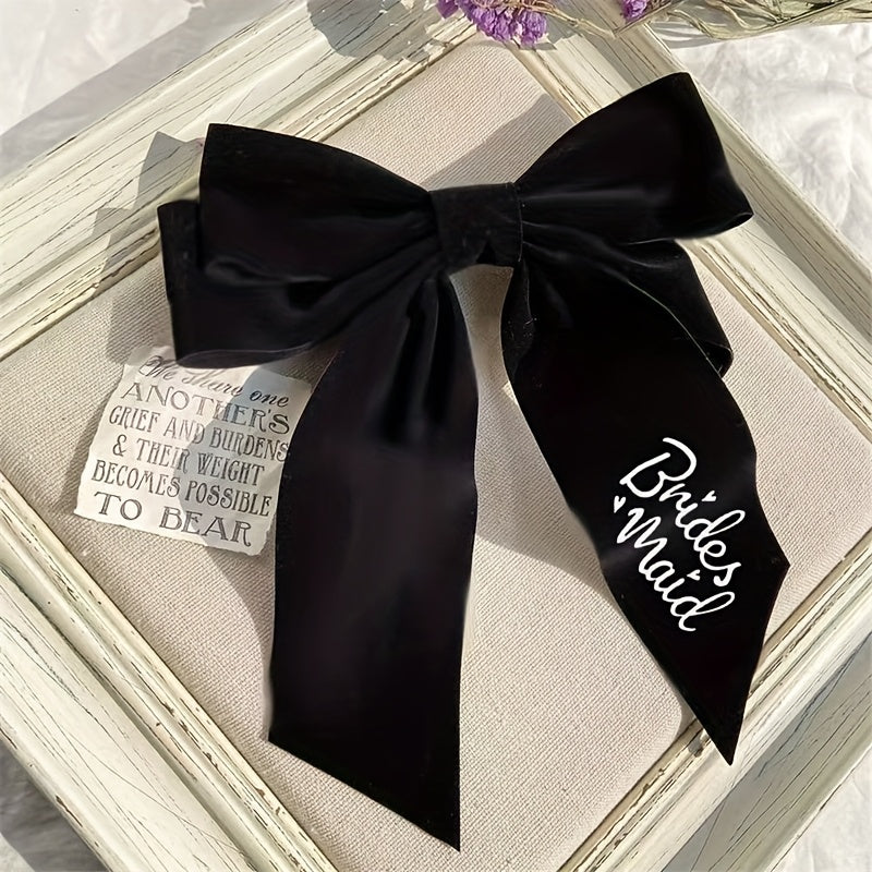 Satin Bride Hair Bow for Weddings & Formal Events