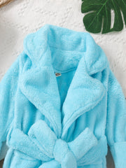 Girls Boys Fluffy Long Sleeve PJ & Belt