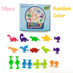 DIY Dinosaur Building Blocks Set Soft Construction Pop Fidget Toy