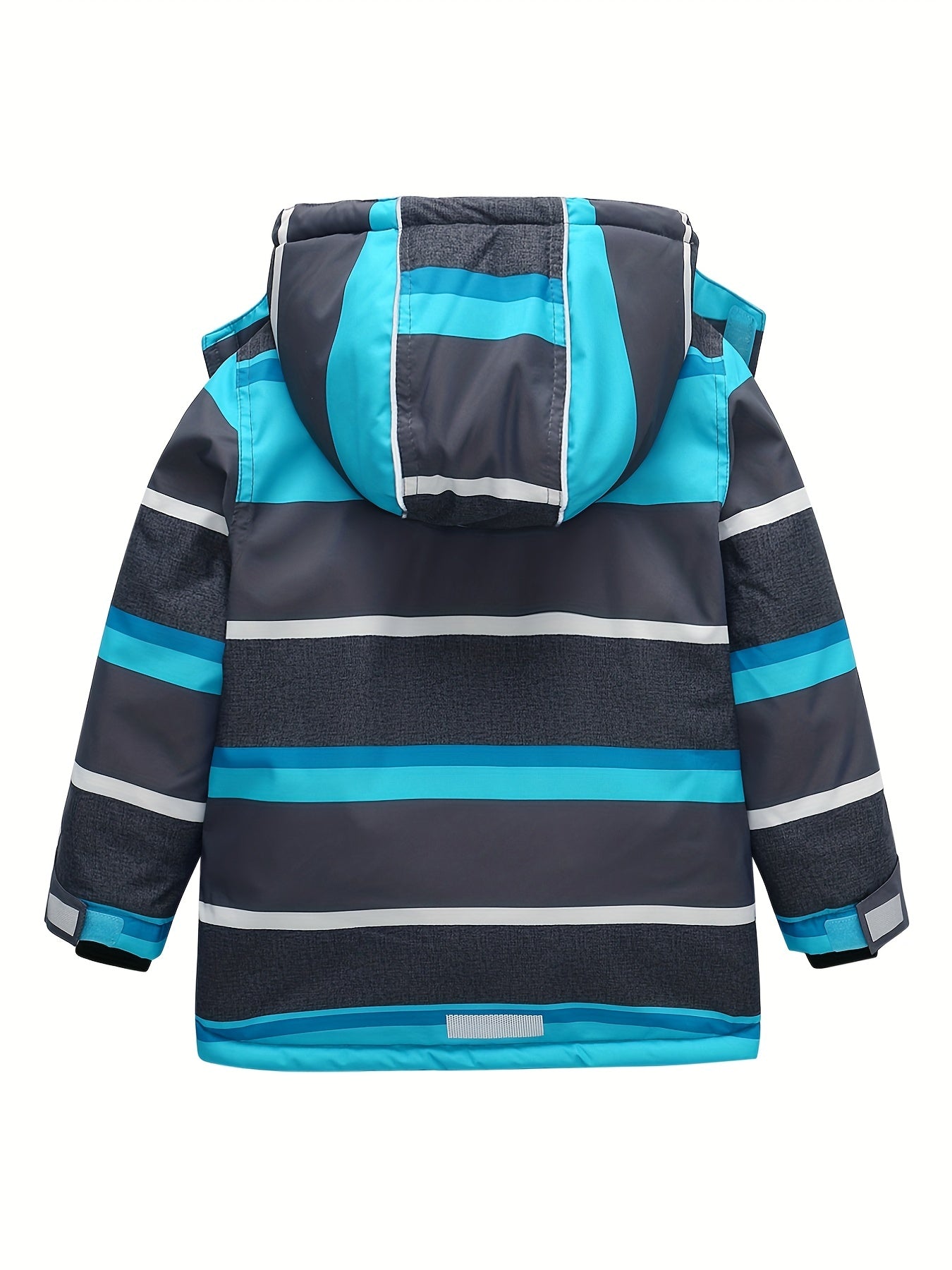 Boys Striped Ski Jacket Winter Snowboarding Coat