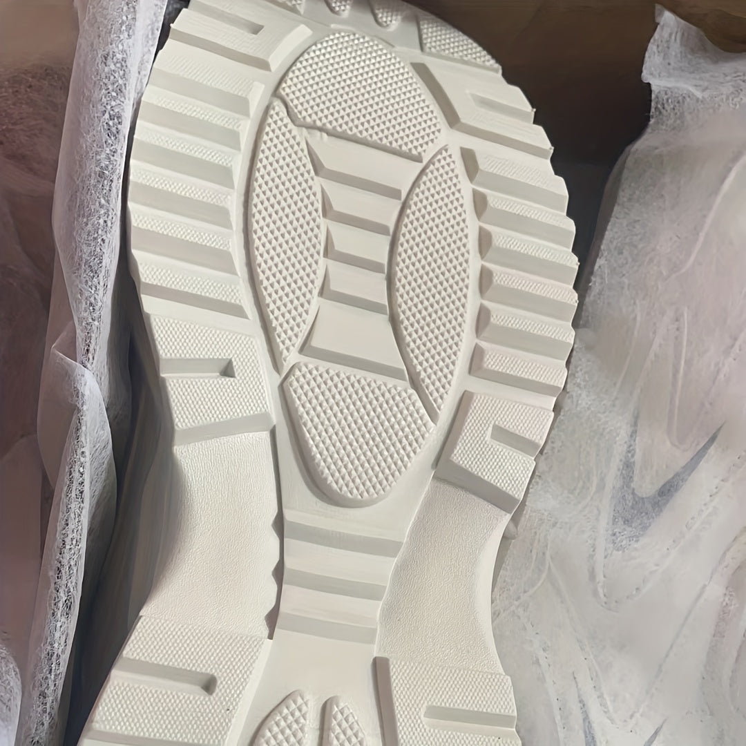 Men's Chunky Lace-Up Sneakers Athletic Shoes
