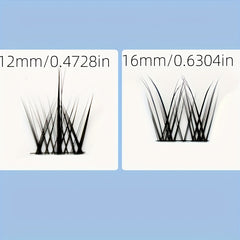 Cluster Segmented False Eyelashes Dense Cross Curling Realistic Self grafted