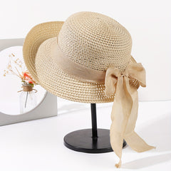 Vintage Rolled Brim Sun Hat Straw Fedora Summer Outdoor Beach Hats