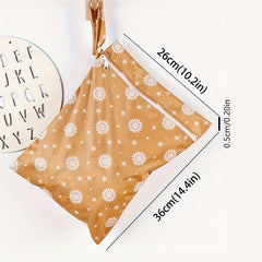 2pcs Reusable Diaper Bags Cactus & Sun Floral Designs Durable Polyester Pouches