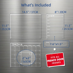 Reusable Dry Erase Monthly Calendar Set - 3PCS