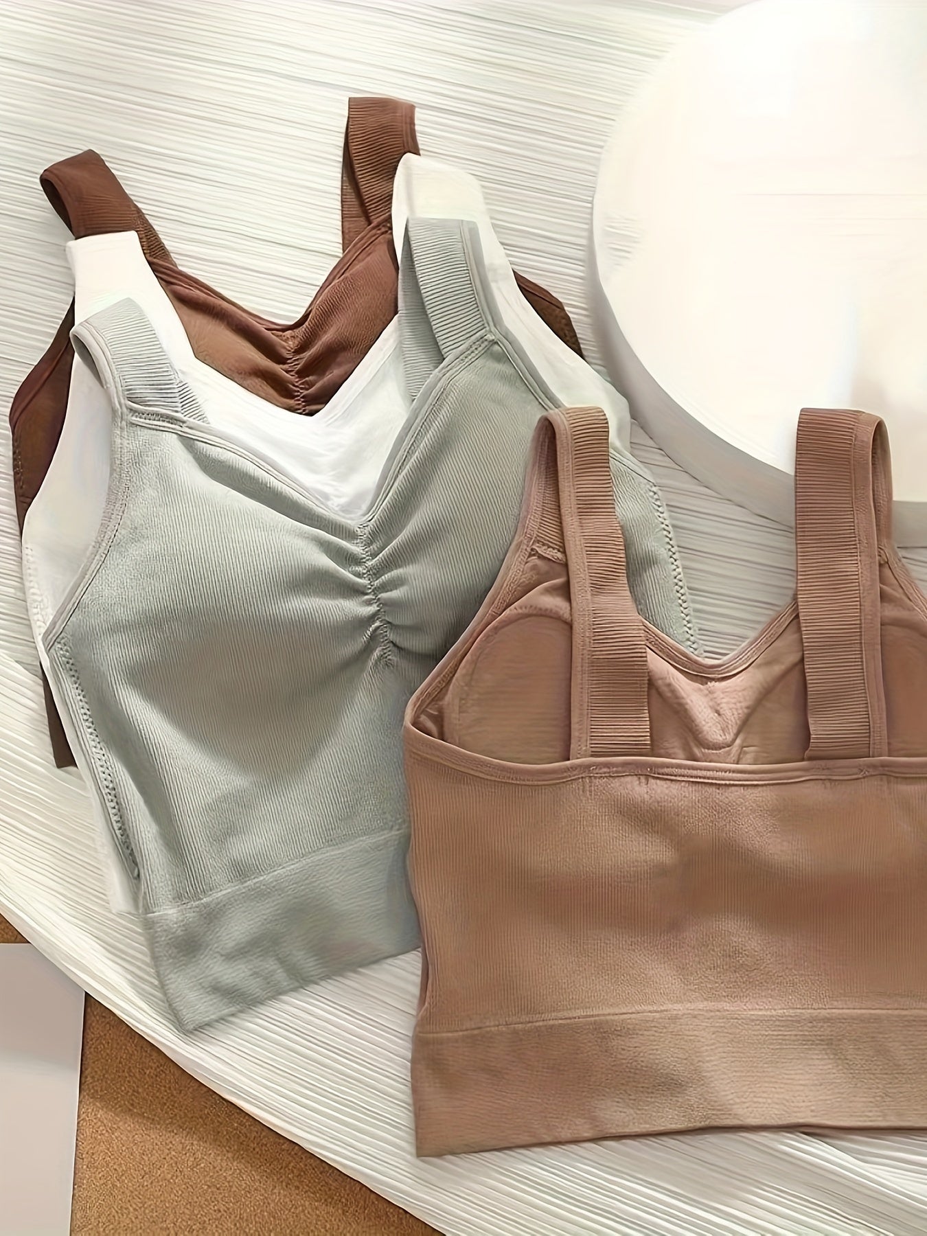 Women's V-Neck Sleeveless Padded Top 4-Pack