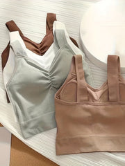 Women's V-Neck Sleeveless Padded Top 4-Pack