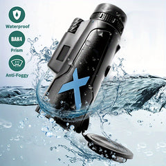 12x50 HD Monocular Telescope with Tripod and Phone Clip