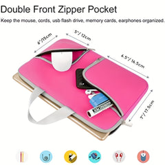 Solid Laptop Bag with Zipper Case Document File Holder Lightweight Briefcase
