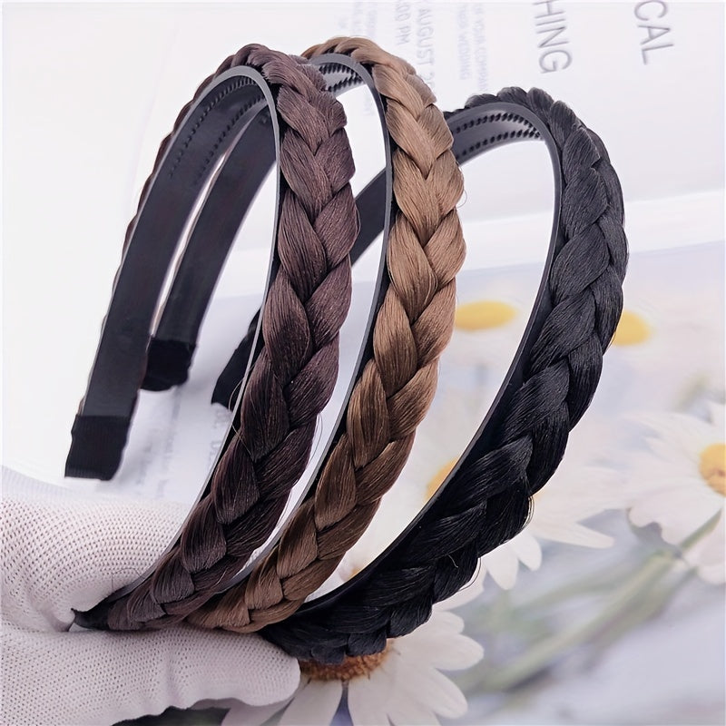 Braided Headband Retro Style Hair Band for Women