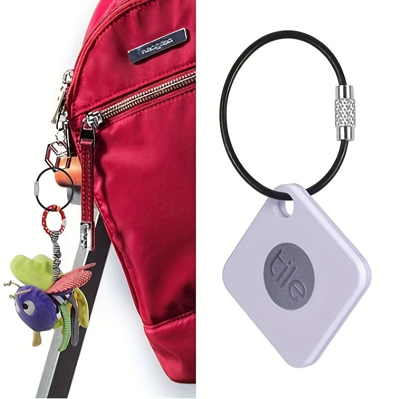 12pcs Key Ring Loop Wire Keychain Cable Rotating Screw Key Ring