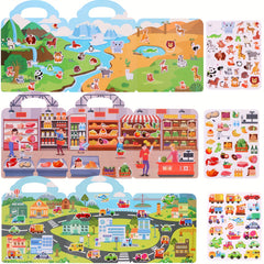 Kids Theme Sticker Book Creative Jelly Stickers