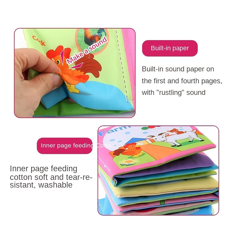 Educational Baby Cloth Books English Animal Fruit Cognitive