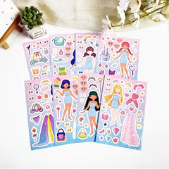 Princess Dress Up & Face Changing Sticker Set - Educational Puzzle
