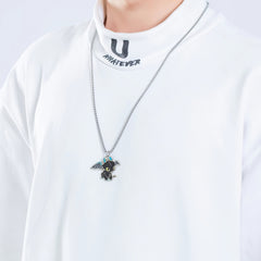 Casual Cartoon Pendant Couple Necklace Set