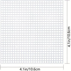 8pcs 7 Count Square Canvas Mesh 10x10cm Plastic Mesh for Embroidery Yarn