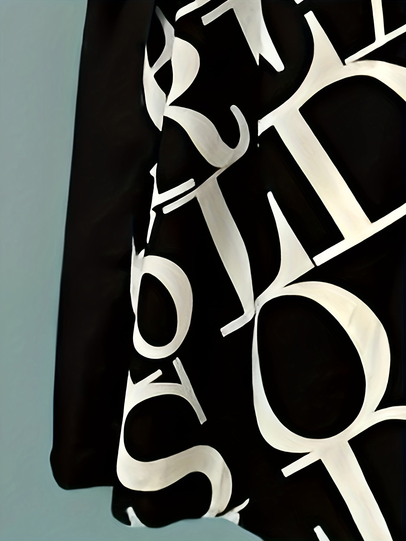  Colorblock Letter Print Shirt Dress With Belt