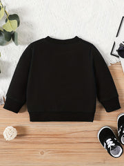 Baby Boy's Funny Print Sweater Top Crew Neck Pullover