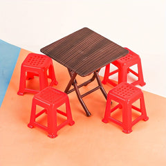 Mini Stool and Table Set for Dollhouse Decorations
