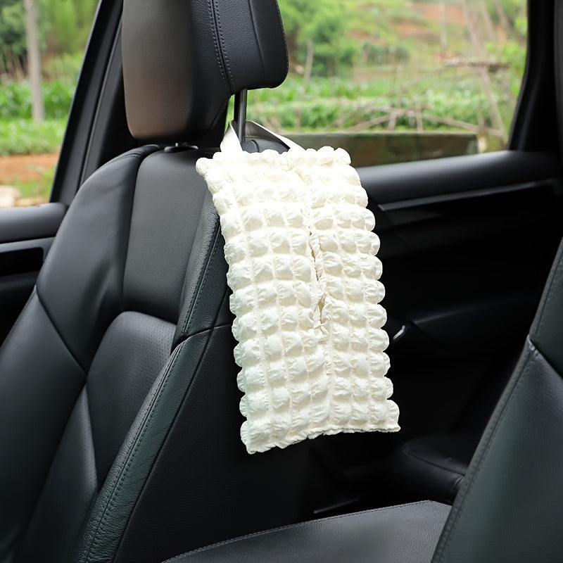 Car Tissue Box Grid Design Seat Hanging Drawout Tissue Box Car Interior